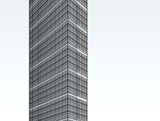 超高层办公塔楼 L型平面
